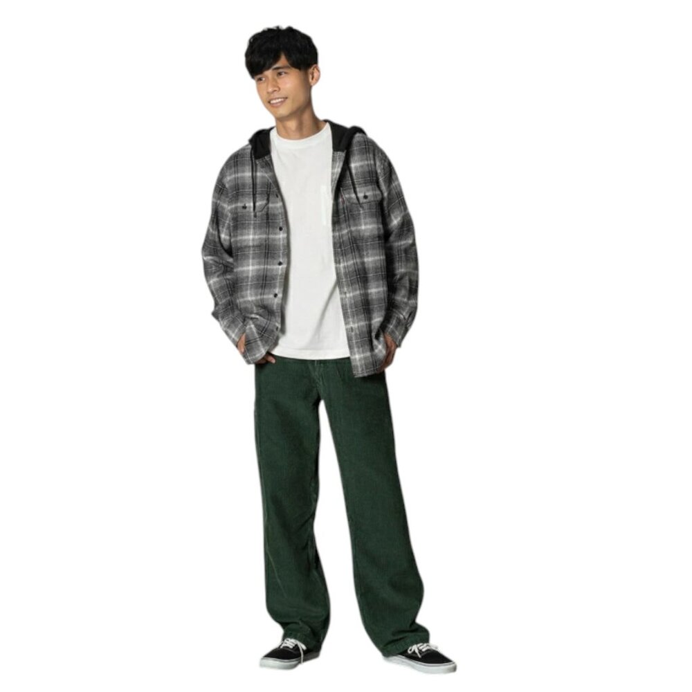 Levis 568 Loose Fit Corduroy Carpenter Pants Mens 38x34 Green Y2K Skater Utility